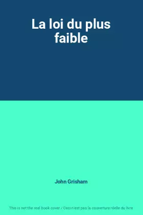 Couverture du produit · La loi du plus faible