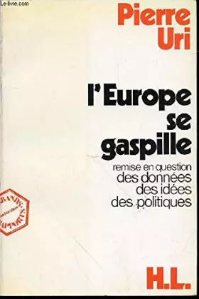 Couverture du produit · L'Europe Se Gaspille