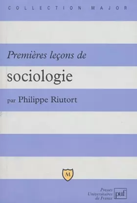 Couverture du produit · Premières leçons de sociologie