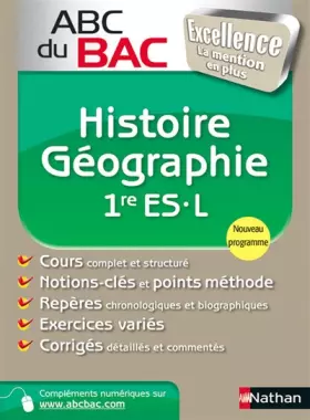 Couverture du produit · ABC du BAC Excellence Histoire - Géographie 1re ES.L