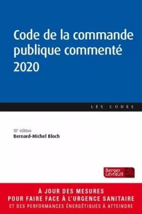 Couverture du produit · Code de la commande publique commenté 2020 (18e éd.)
