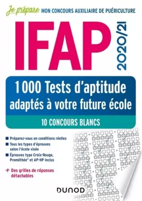 Couverture du produit · IFAP 2020/21 1000 Tests d'aptitude adaptés à votre future école - 10 concours blancs