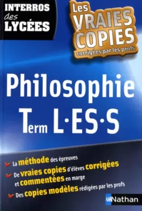 Couverture du produit · Interros des Lycées Philosophie Term L.ES.S