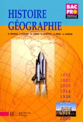 Couverture du produit · Histoire - géographie, BAC PRO terminale. Livre de l'élève