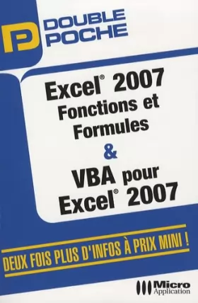 Couverture du produit · Excel 2007 Fonctions et Formules et VBA pour Excel 2007