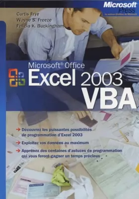 Couverture du produit · Excel 2003 VBA