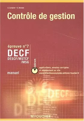 Couverture du produit · DECF Epreuve N° 7 Contrôle de gestion. Avec CD-ROM