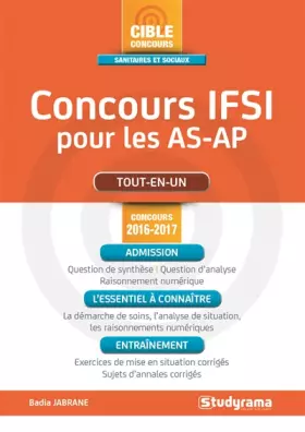 Couverture du produit · Concours IFSI pour les AS-AP 2016-2017