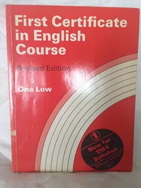 Couverture du produit · First Certificate in English Course for Foreign Students