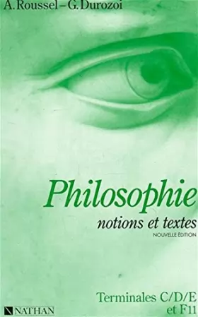 Couverture du produit · Notions et textes terminales C, D, E, élève, édition 1989