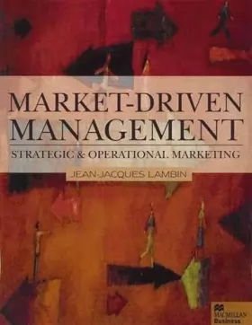 Couverture du produit · Market-driven Management: Strategic and Operational Marketing