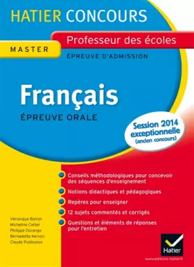 Couverture du produit · Epreuve Orale Admission Français- Concours 2013: Concours Professeur des Ecoles