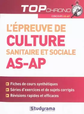 Couverture du produit · Epreuve de culture sanitaire et sociale AS-AP