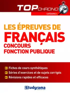 Couverture du produit · Epreuves de français concours fonction publique