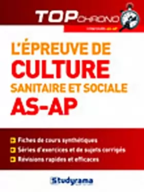 Couverture du produit · Epreuve de culture sanitaire et sociale AS-AP