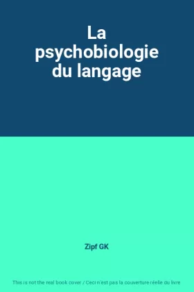 Couverture du produit · La psychobiologie du langage