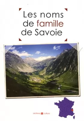 Couverture du produit · Les noms de famille de la Savoie