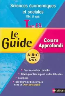 Couverture du produit · Sciences économiques et sociales Tle ES obl & spé: Cours approfondi Programme 2003