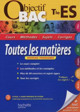 Couverture du produit · Objectif Bac - Toutes les matières Terminale ES