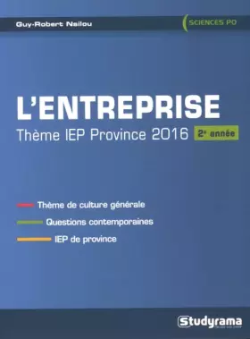 Couverture du produit · Entreprise : Thème IEP province 2016 (2e année)