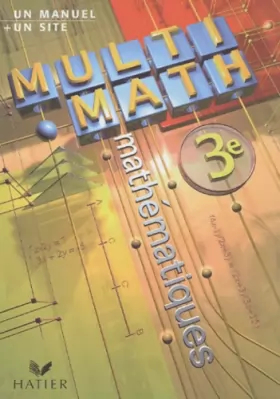 Couverture du produit · Multi-math 3e : Manuel de l'élève