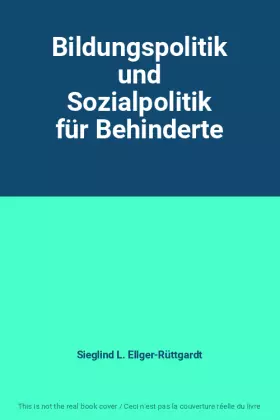 Couverture du produit · Bildungspolitik und Sozialpolitik für Behinderte