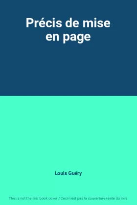 Couverture du produit · Précis de mise en page