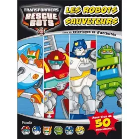 Couverture du produit · Les robots sauveteurs: Livre de coloriages et d'activités, avec plus de 50 autocollants