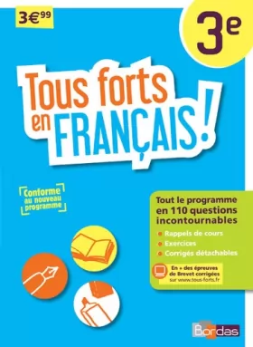 Couverture du produit · Tous forts en Français 3e - Nouveau programme 2016