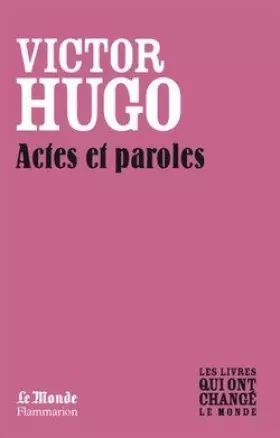 Couverture du produit · Actes et Paroles (Monde)