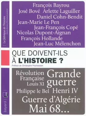 Couverture du produit · Que Doivent-Ils A L'Histoire ?