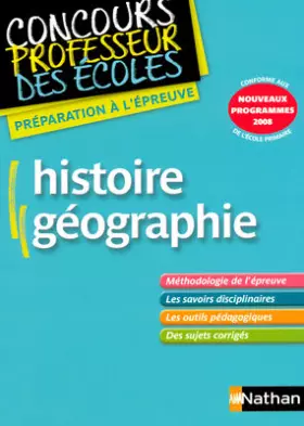 Couverture du produit · Histoire Géographie - CRPE (Ancien Programme)