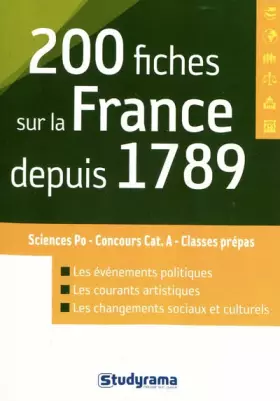Couverture du produit · 200 fiches sur la France depuis 1789