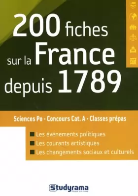 Couverture du produit · 200 fiches sur la France depuis 1789