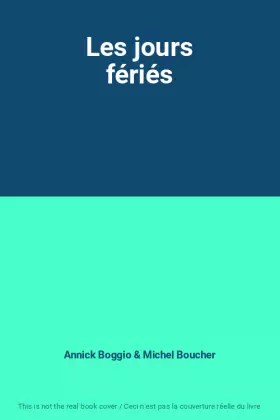 Couverture du produit · Les jours fériés