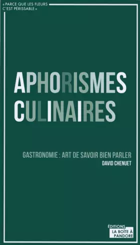 Couverture du produit · Aphorismes culinaires
