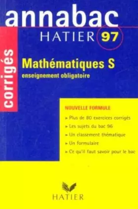 Couverture du produit · MATHS S ENSEIGNEMENT OBLIGATOIRE