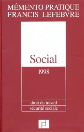 Couverture du produit · Social 1998 : Droit du travail, Sécurité sociale