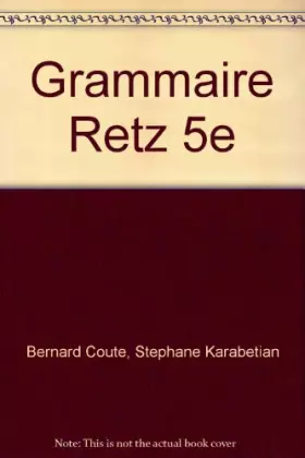 Couverture du produit · Grammaire Retz 5e