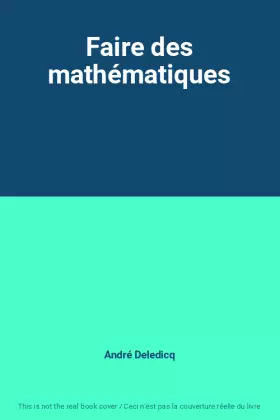 Couverture du produit · Faire des mathématiques
