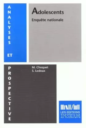 Couverture du produit · Adolescents : Enquête nationale