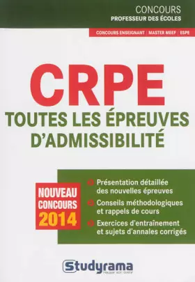Couverture du produit · CRPE toutes les épreuves d'admissibilité
