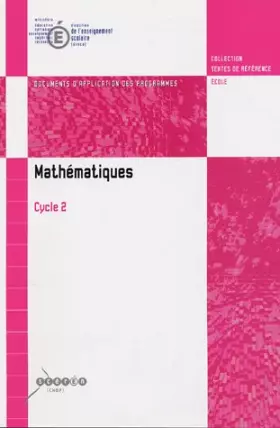 Couverture du produit · Mathématiques Cycle 2 : Documents d'application des programmes
