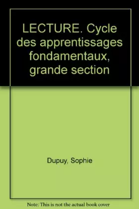 Couverture du produit · 3R pour réussir : lecture, grande section