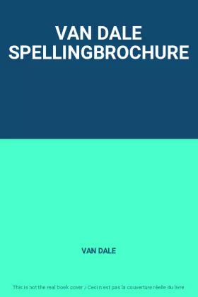 Couverture du produit · VAN DALE SPELLINGBROCHURE