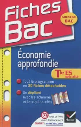 Couverture du produit · Fiches Bac Économie approfondie Tle ES: Fiches de cours - Terminale ES