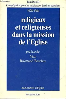 Couverture du produit · Religieux et religieuses dans la mission de l'eglise