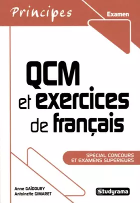 Couverture du produit · QCM et exercices de français