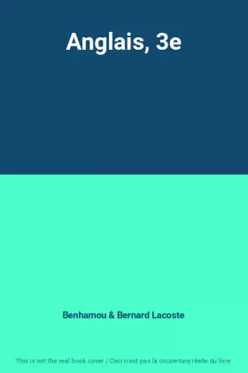 Couverture du produit · Anglais, 3e
