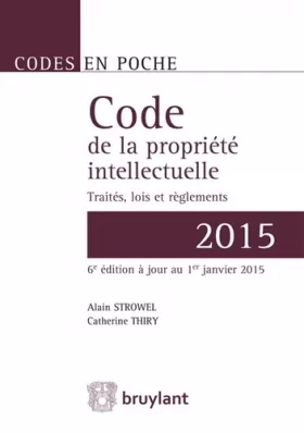 Couverture du produit · Code de la propriété intellectuelle - 2015